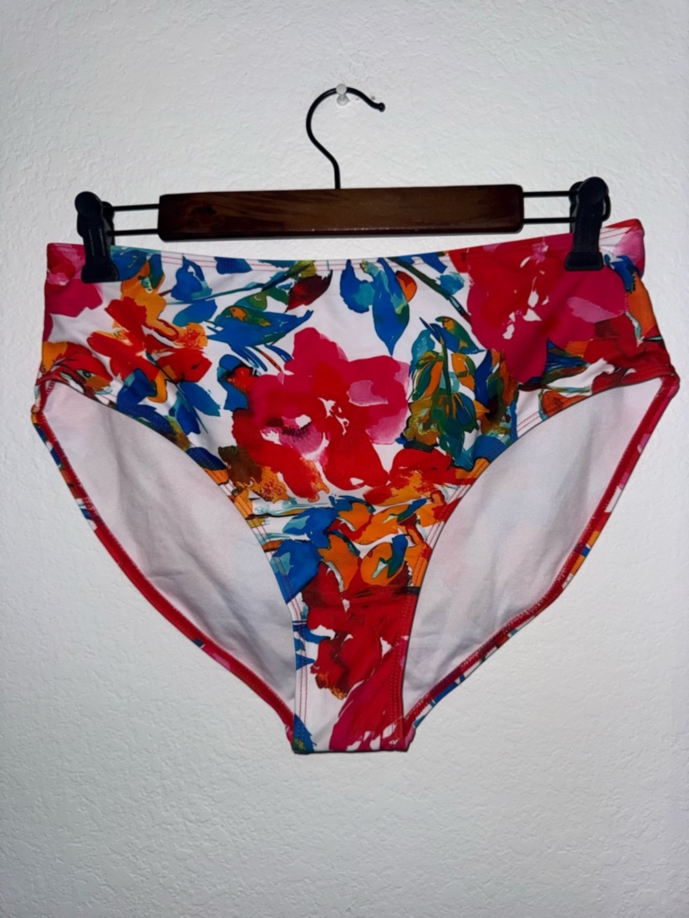 Floral High-Waist Bikini Bottoms - Multicolor